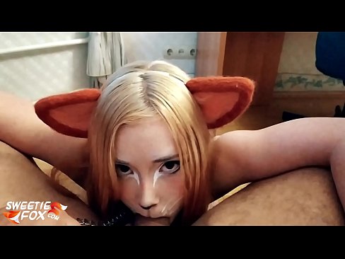 ❤️ Kitsune ngulu kontol lan cum ing dheweke tutuk Sluts ing kita  ❤